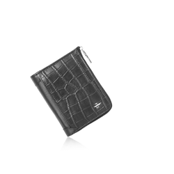 JW 760525 BK – Zip-Around Wallet with Croc-Embossed