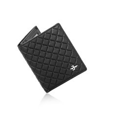 JW H05 BK – Vertical Quilted Leather Wallet
